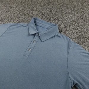 Free Fly Polo Shirt Mens M Blue Bamboo Golf Performance Lightweight Stretch Top